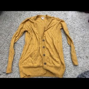 Women’s mustard yellow cardigan